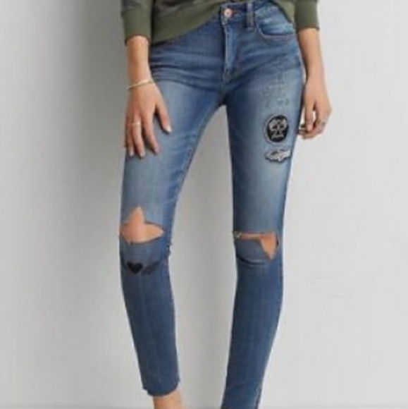 American Eagle Outfitters Denim - 🔆 American Eagle Outfitters Patched Skinny Jeans